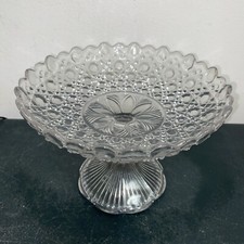 Vintage Crystal Glass Pedestal