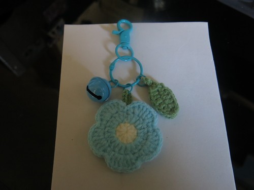Cute blue flower - leaf, and