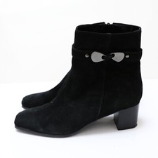 Markon black genuine suede