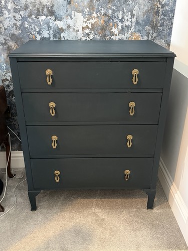 Vintage painted chest - chest, of