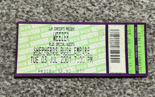 Weezer used ticket stubb - -,