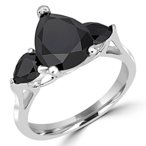 Pear cut black diamond - cut,