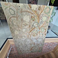 Antique Jacobean Revival Crewelwork Wallhanging with Tree of Life