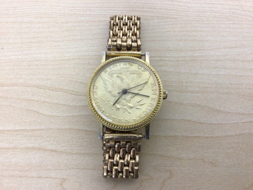 Ten dollar coin gold plate - ten,