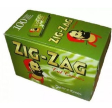 Full Box of 100 Booklets Zig Zag Tobacco Rolling Papers Green Cut Corner  £13.49