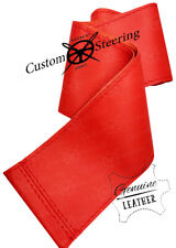 FOR CITROEN D SUPER 1970-1975 REAL RED LEATHER STEERING WHEEL COVER