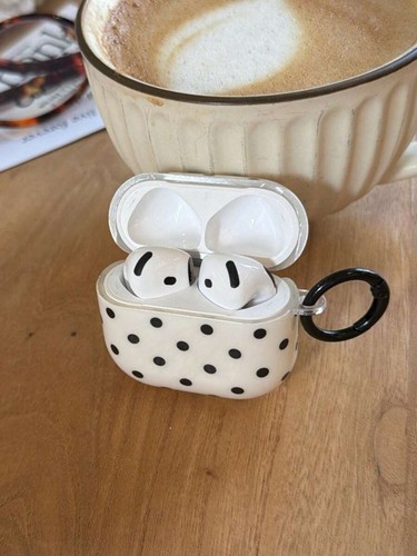 White and black polka dot - and,