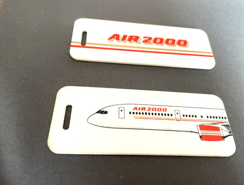 Air 2000 baggage tags 2 - air, x