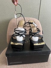 Ego  Black Strappy Lace-Up