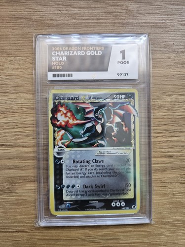 Pokemon charizard gold star - gold,