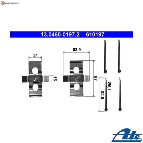 Accessory set disc brake pad - set,