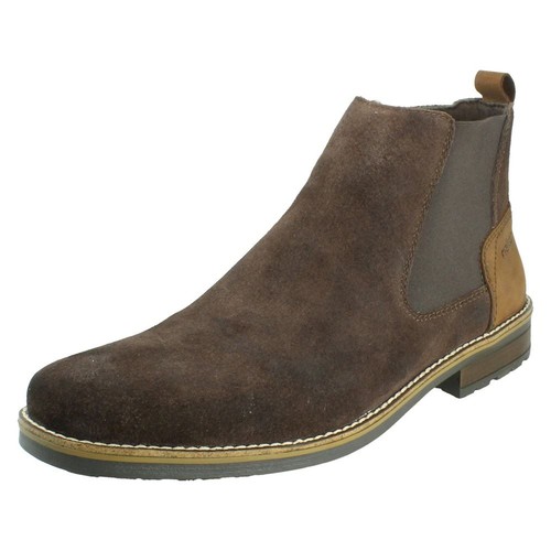 Mens rieker suede leather zip - mens,