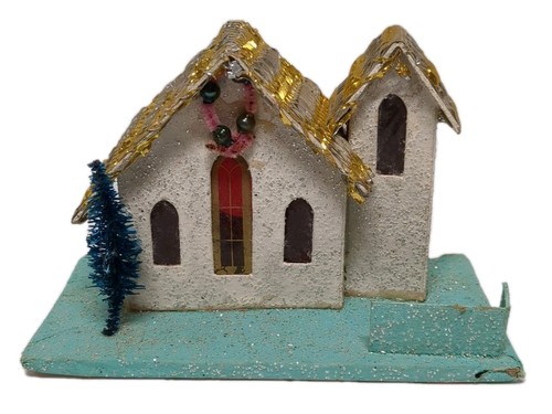 Vintage putz house christmas - putz,