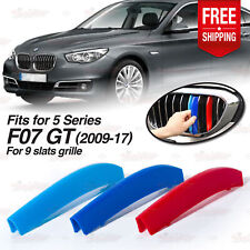 For BMW 5 Series GT F07 2009-17 Kidney Grille M Sport 3 Colour Cover Stripe Clip