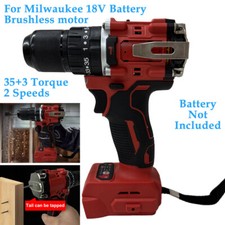 For Milwaukee 18V Battery 1/2" 13MM Chuck Brushless Cordless Combi Hammer Drill