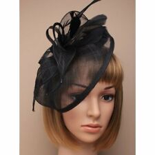 Black Headband Aliceband Hat Fascinator Weddings Ladies Day Race Royal Ascot 