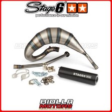 S6-9119310/BK MUFFLER STAGE6 STREETRACE 70CC HIGH MOUNT CNC BLACK APRILIA SX