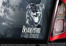 Beauceron - Car Window Sticker - French Shorthaired Shepherd Bas Rouge Dog Sign