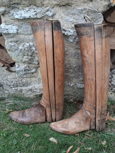 Antique wooden boot trees - , for