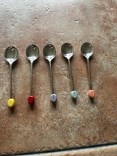 Vintage Cute Little Coffee Spoons With Coffee Bean Handles EPNS