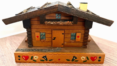 Vintage swiss chalet music box - swiss,