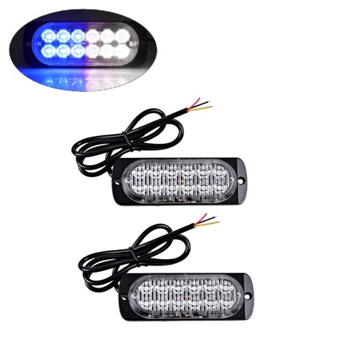2pcs 12v 24v - 12, amber