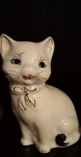 Vintage Ceramic White Cat