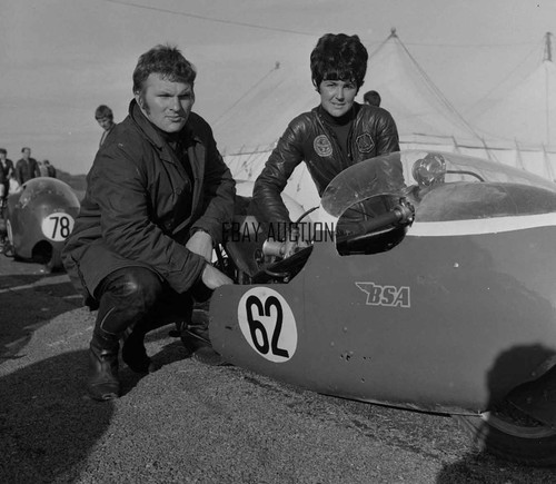 Bsa motorcycle side - car, racer