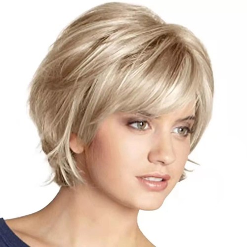 Short blonde wigs - wigs,