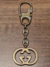 Gucci GG Logo Keychain Keyring Key Ring Vintage 1980s