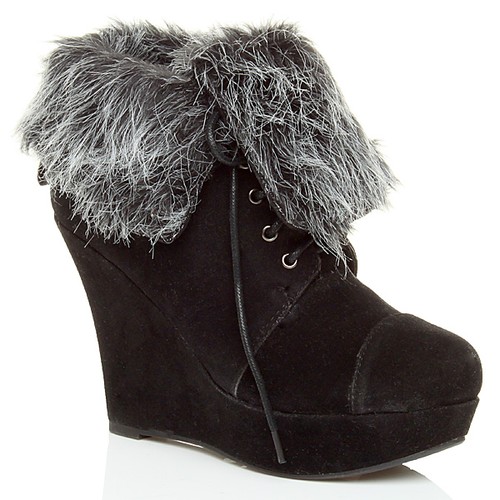 Womens ladies wedge platform