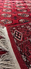 Afghan Turkmen claret red rug