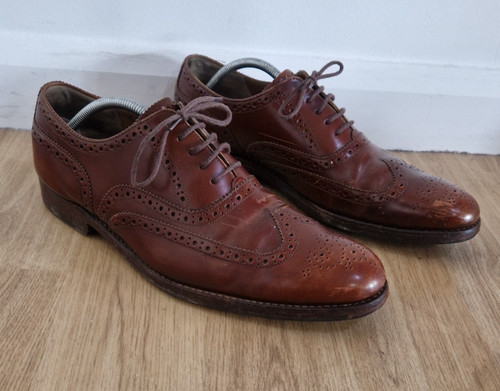 Grenson tan leather brogues - grenson,