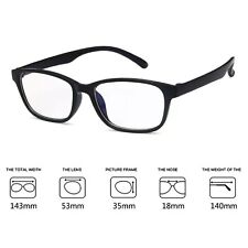 Hot Fashion Mens Womens Clear Lens Fake Glasses Unisex Black Frame for New Look