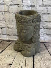 Thai buddha head stone - head, garden