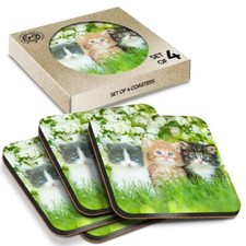 4 x Boxed Square Coasters -