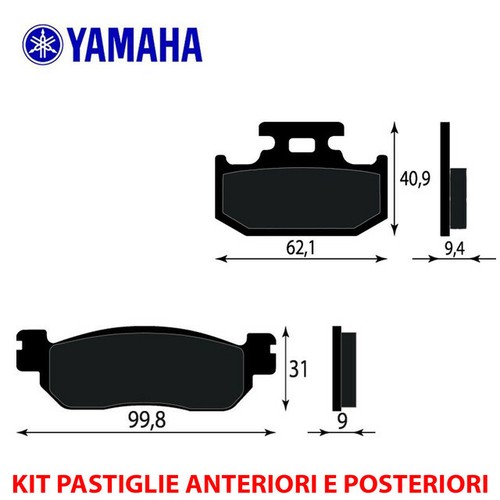 Front and rear brake pads - brake, kit