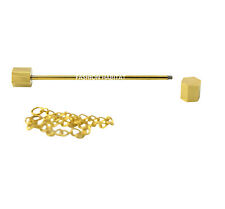 Mens 6CM Gold Collar Pin