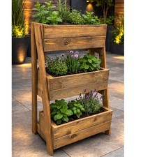 Wooden ladder planter trough - ladder,