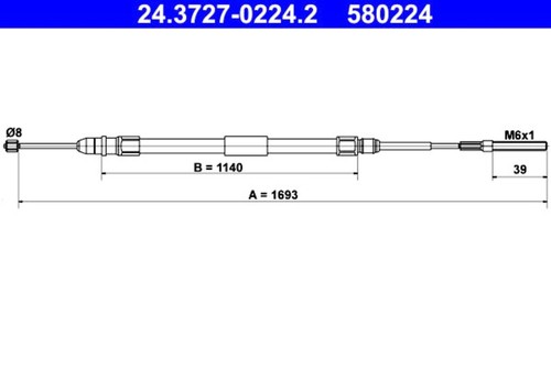 Parking brake cable ate fits - parking,