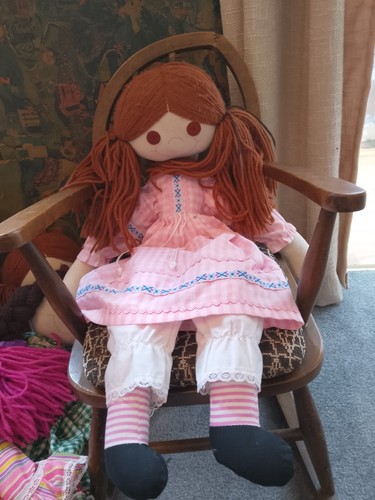 Vintage 1970s 1980s - rag, doll