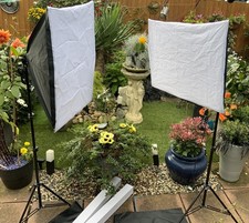 2 X 150W Softbox Lighting Kit Video Photo Soft Box Continuous Light Stand Studio