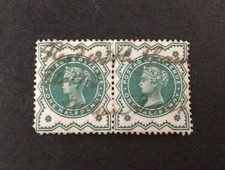 Green halfpenny pair - gb,