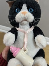 My NEWborn Kitten Daisy Black And White Soft Toy Plush By Animagic