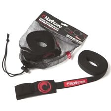2x Northcore 12ft Black Surfboard Tie Down Straps Pair NEW SUP camlock 3.6m