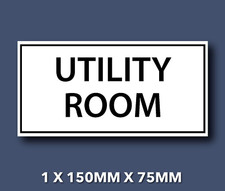 Utility Room Sticker Door Sign