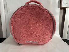 Soap & Glory Large Soft Pink Teddy Plush Vanity Case Empty Unused Makeup Case