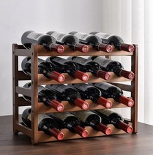 Glsety 16 Bottle Wooden Wine