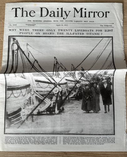Daily mirror titanic newspaper - daily,