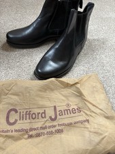 Clifford James Men's Brown Leather Chelsea Boots UK Size 8